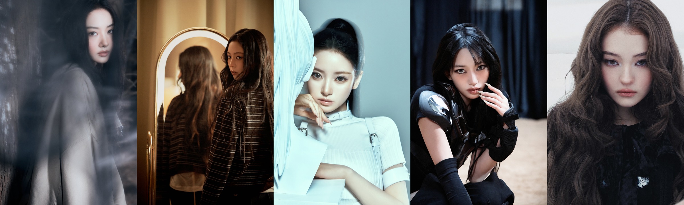 Individual concept photos of all five MEOVV members