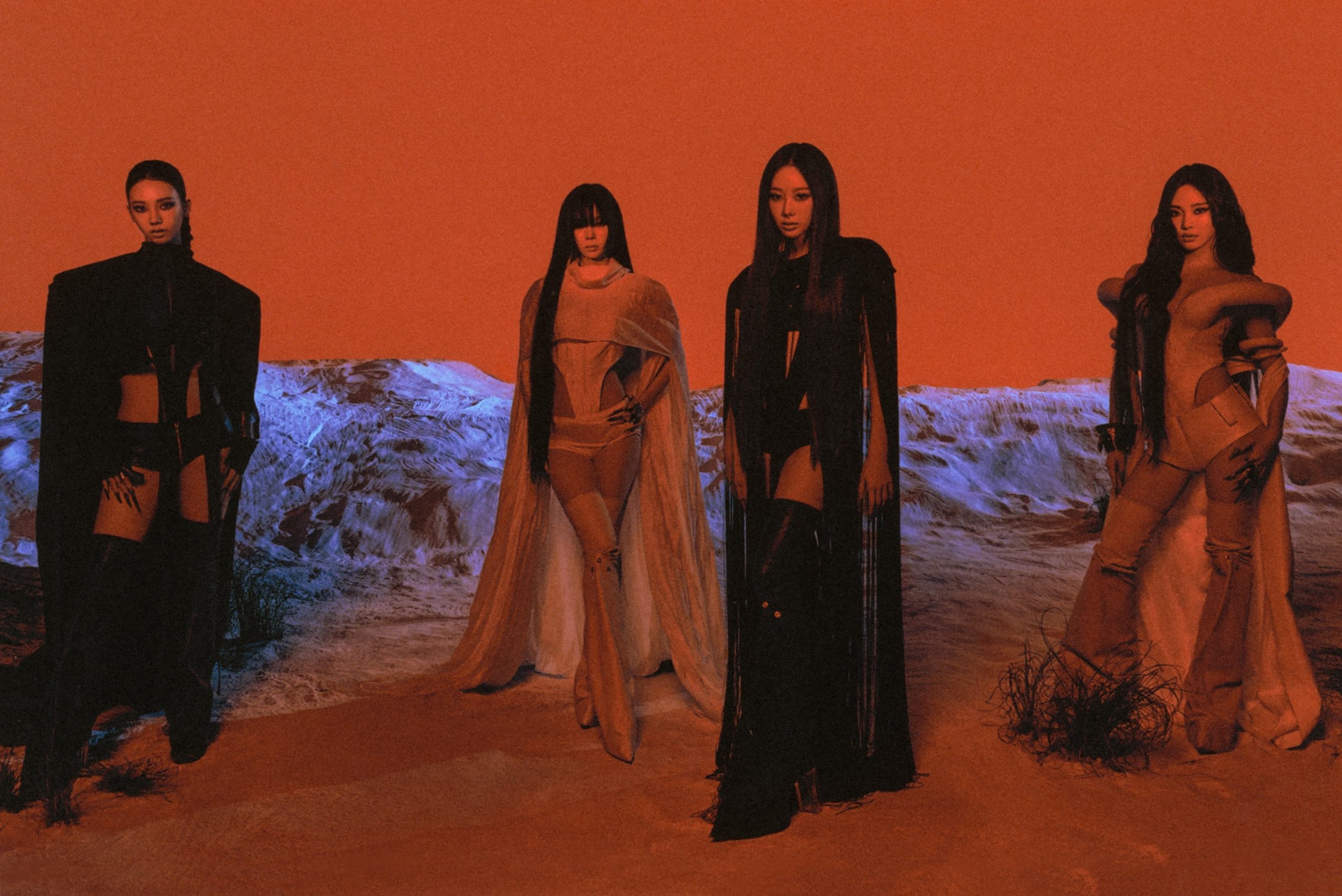 aespa LEMONADE concept photo evoking the KWANGYA wilderness landscape
